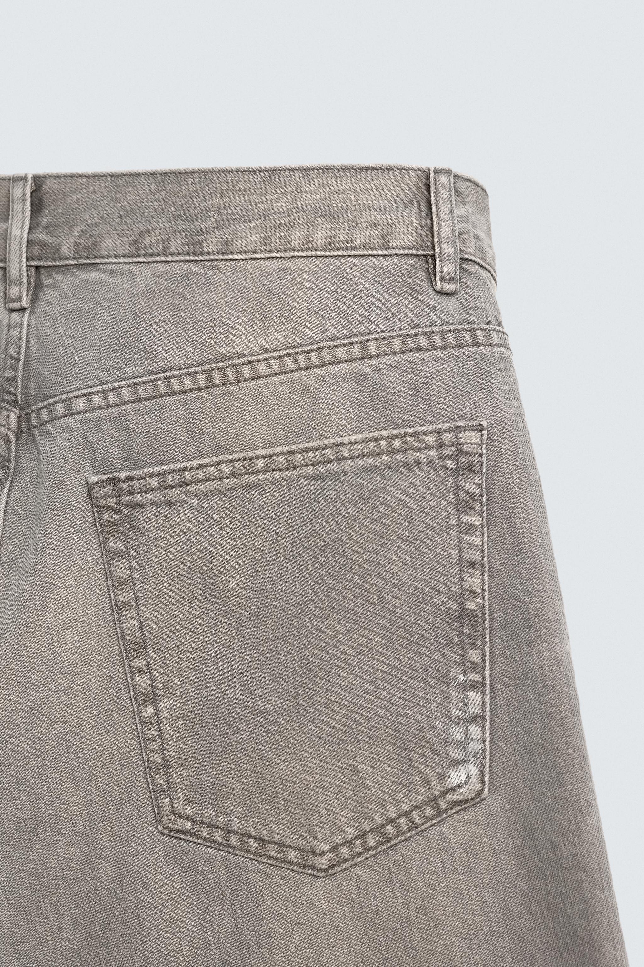 SPLASH PRINT BAGGY FIT DENIM SHORTS